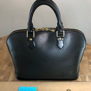 Authentic Louis Vuitton Alma Noir Black Satchel